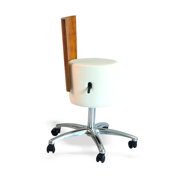 Spa Stool With Wooden Backrest